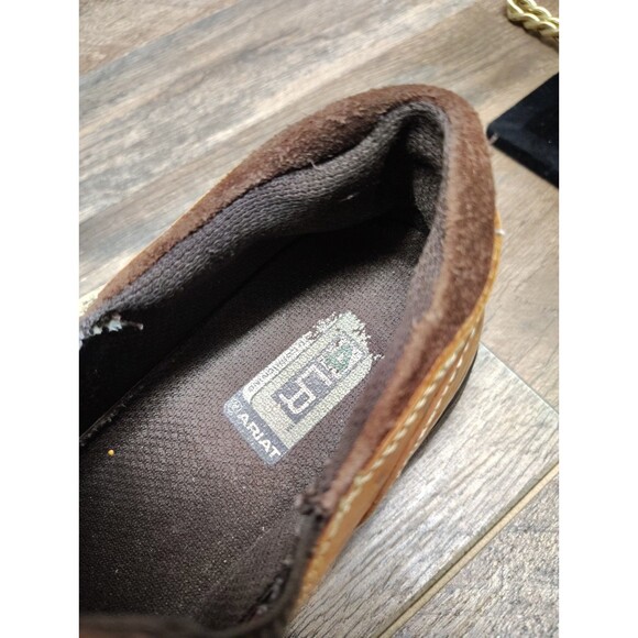 ARIAT Real Ostrich Performance Slip Ons Roper Shoes Cognac Womens US Size 8B - Picture 10 of 13